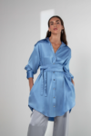 Arabian Sea Belted Silk Shirt