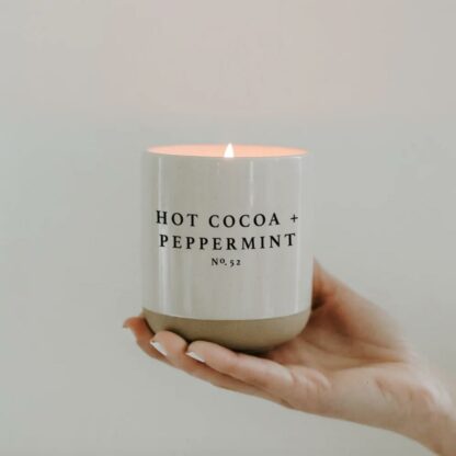 Hot Cocoa & Peppermint Soy candles