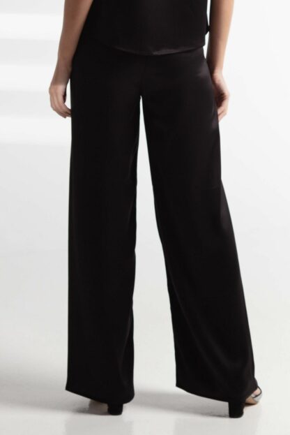 slow & sustainable modest fashion Black silk pants
