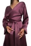 Royal Purple Silk Wrap Dress