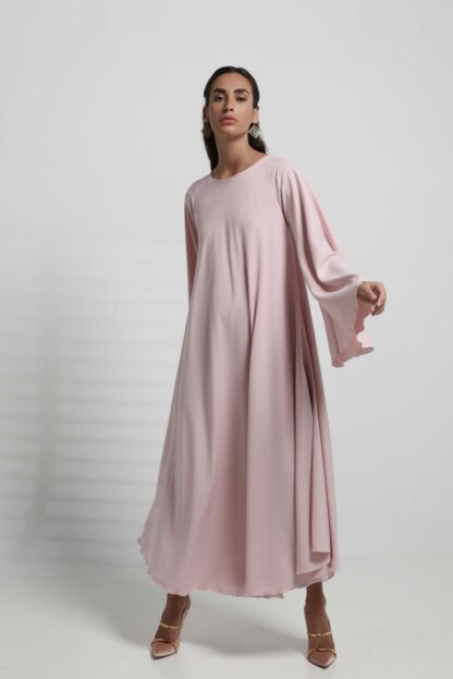 Flared Dress Pink Voile