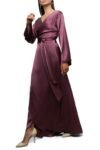 Royal Purple Silk Wrap Dress