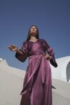 Royal Purple Silk Wrap Dress