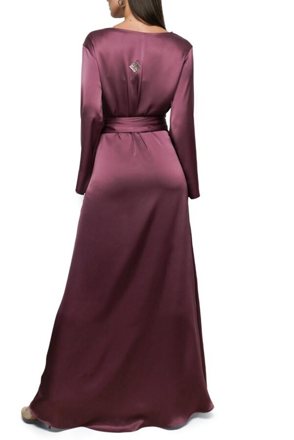 Royal Purple Silk Wrap Dress