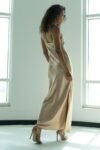 V-Neck Slip Dress in Sand