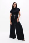 Black Ankara Palazzo Jogger