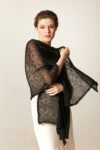 Light fog shawl-etola in Black