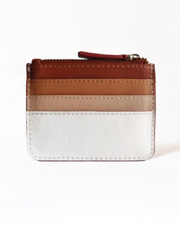 White & Gingerbread Iris Cardholder