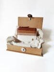 White & Gingerbread Iris Cardholder