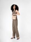 Cream Aphrodite Apple Leather Handbag