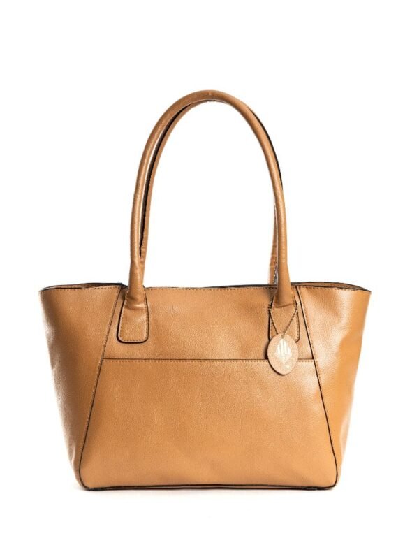 Caramel Athena Apple Leather Tote Bag