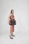Brown & Black Apple Leather Atlas Laptop Bag 🍎