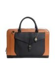 Brown & Black Apple Leather Atlas Laptop Bag 🍎