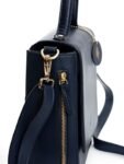 Navy Blue Ceres Cactus Leather Bag