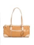 Caramel & Almond Salacia Apple Leather Duffel Bag
