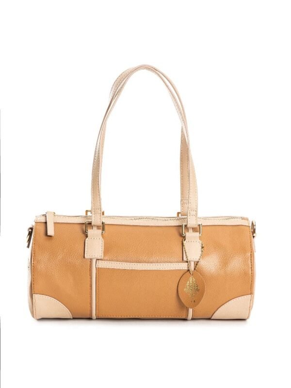 Caramel & Almond Salacia Apple Leather Duffel Bag