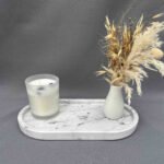 White Marble Oval Decor Tray