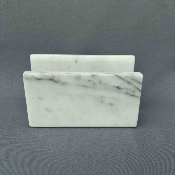 White Marble Napkin Holder