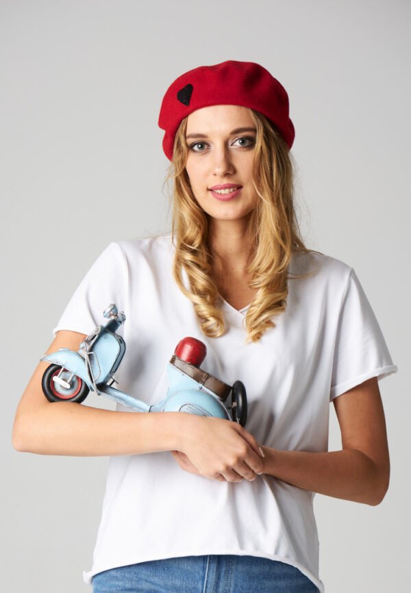 Heart Beret in Red