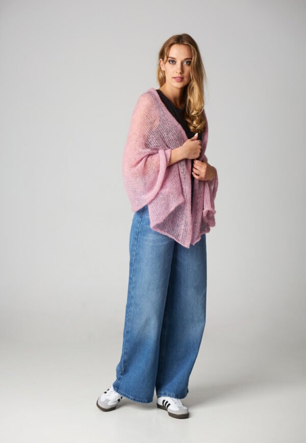 Light fog shawl-etola in Orchid