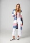 Cuddly Long Striped Cardigan