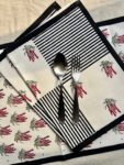 Red & Black Print Dining Table Placemats | Set of 2