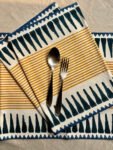 Blue & Yellow Handwoven Cotton Dining Table Placemats (Set of 6)