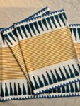 Blue & Yellow Handwoven Cotton Dining Table Placemats (Set of 6)