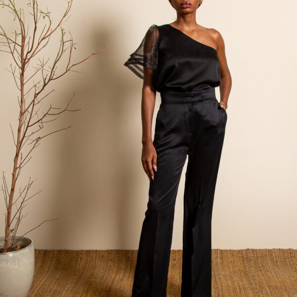 BLACK ASYMMETRIC TOP