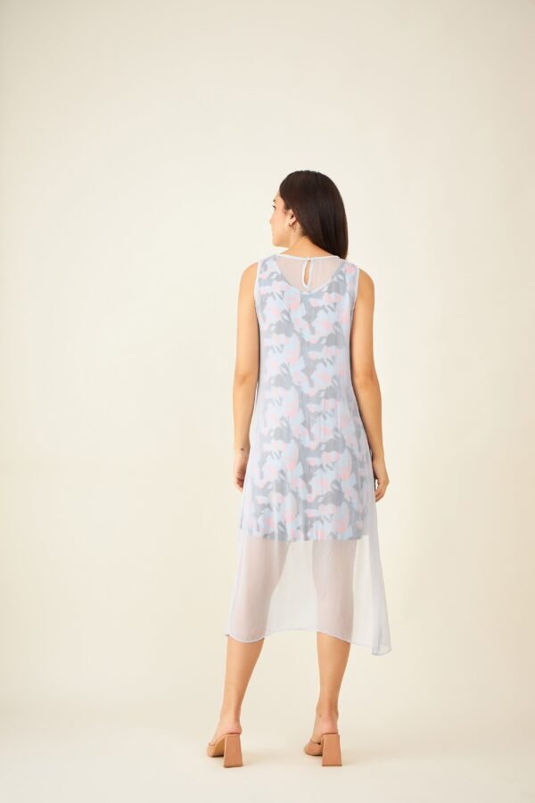 Multicolored Floral Sheer Dress
