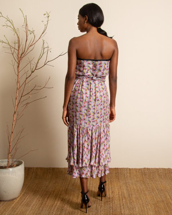Printed Strapless Dress