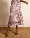 Printed Strapless Dress