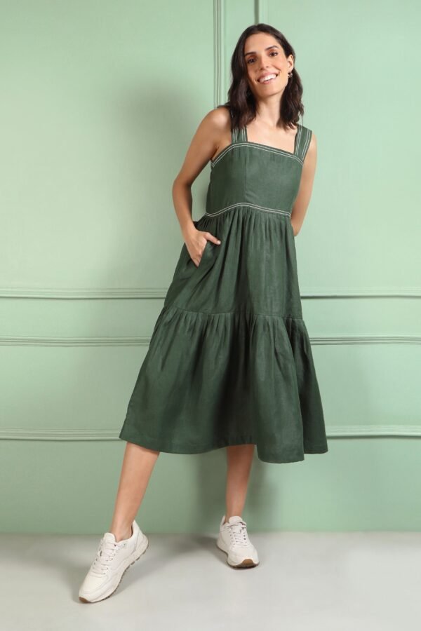Iris Green Hemp Dress