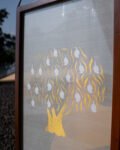 Aamr Shvet Hand-Woven Fabric Wall Art in Wood Frame