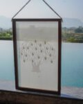 Aamr Suvarn Hand-Woven Fabric Wall Art in Wood Frame