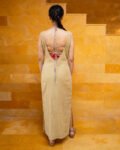 Amla Green V-Neck Maxi Gown with Bralet