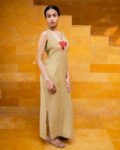 Amla Green V-Neck Maxi Gown with Bralet