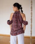 Anar Red Bow Tie Top