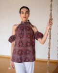 Anar Red Bow Tie Top