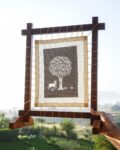 Bargad Fabric Handwoven Wood Desk Art