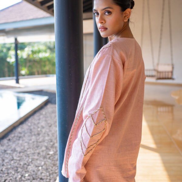 Basant Pink Oversized Cotton Shirt
