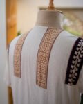 Chafa Beige Organic Cotton Buttoned T-Shirt