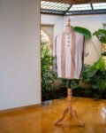 Chafa Beige Organic Cotton Buttoned T-Shirt