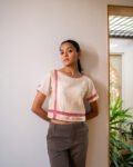 Chandani Red Khadi Short Top