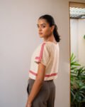 Chandani Red Khadi Short Top