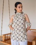 Chashni Ribboned Dabu Print Top