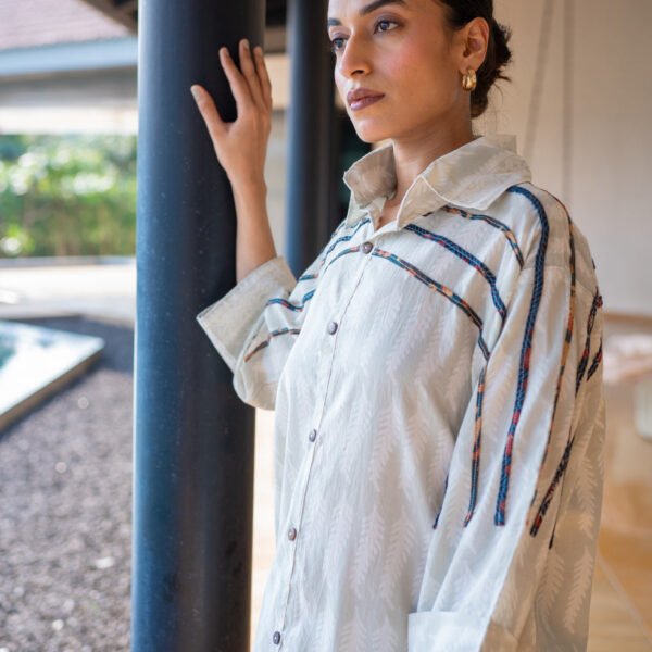 Dhund Grey Oversized Cotton Shirt