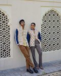 Unisex Indigo Khadi Puffer Jacket