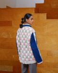 Unisex Indigo Khadi Puffer Jacket