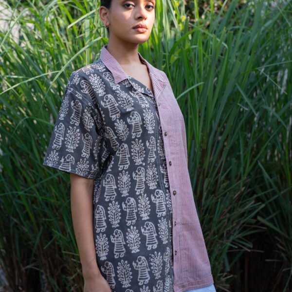 Imlee Colour Block Cotton Shirt